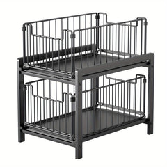 2 Tier Sliding Basket Drawer Organizer for Under Sink Cabinets