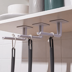 Wall Mounted L Shape Hook for Coats Hats Towels - Easy Installation