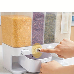 Divided Grid Rice Bucket Household Anti-insect Moisture-proof Rice Storage Box