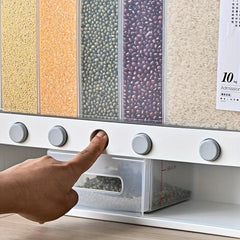 Large Capacity Grid Food Dispenser Storage Container