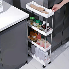 Plastic Stroller Storage Rack Floor Shelf Bathroom Storage Rack