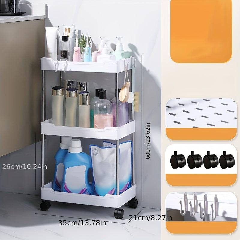 Plastic Stroller Storage Rack Floor Shelf Bathroom Storage Rack