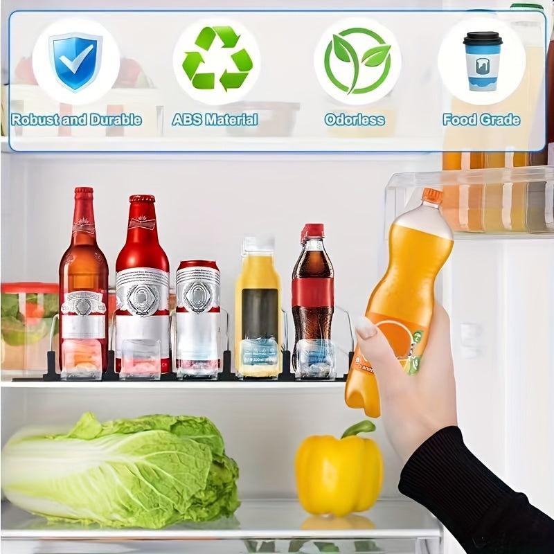 Clear Drink Organizer For Fridge Beverage Storage Rack