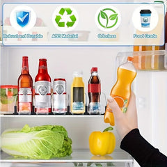 Clear Drink Organizer For Fridge Beverage Storage Rack