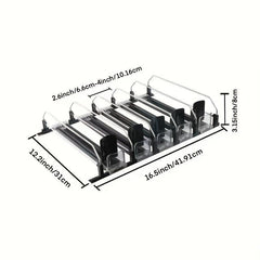 Clear Drink Organizer For Fridge Beverage Storage Rack