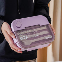 Sealed Bento Box Set with Fork & Chopsticks