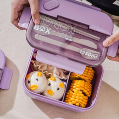 Sealed Bento Box Set with Fork & Chopsticks