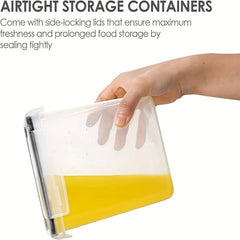 2pcs BPA Airtight Food Storage Containers 1 5qt 1 6L + Labels & Marker