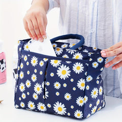 Large Capacity Daisy Bento Bag Reusable Tote Lunch Box Leakproof Cooler