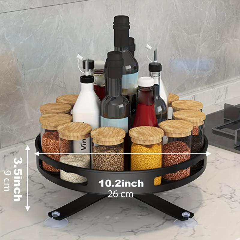 1pc Rotating Spice Rack Organizer Easy Storage Solution for Spices