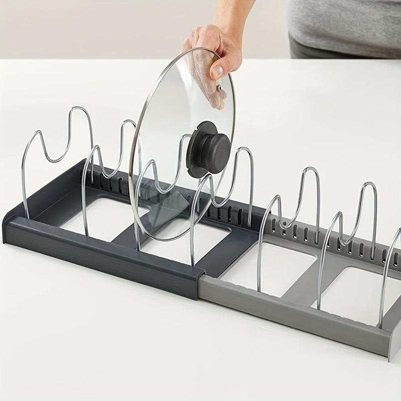 Expandable Pot And Pan Organizers Rack For Cabinet Kitchen Cabinet Organizer
