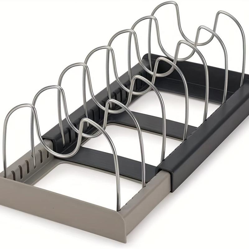 Expandable Pot And Pan Organizers Rack For Cabinet Kitchen Cabinet Organizer
