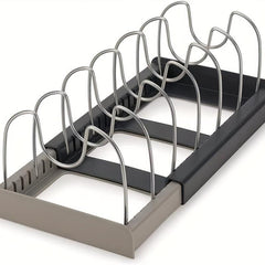 Expandable Pot And Pan Organizers Rack For Cabinet Kitchen Cabinet Organizer