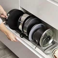 Expandable Pot And Pan Organizers Rack For Cabinet Kitchen Cabinet Organizer
