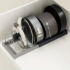 Expandable Pot And Pan Organizers Rack For Cabinet Kitchen Cabinet Organizer