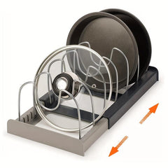 Expandable Pot And Pan Organizers Rack For Cabinet Kitchen Cabinet Organizer