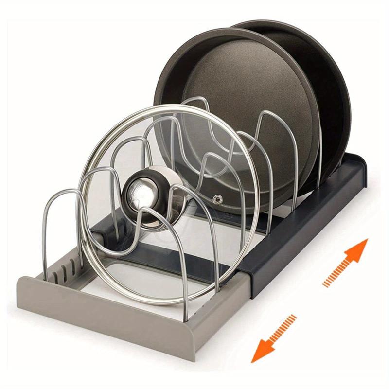 Expandable Pot And Pan Organizers Rack For Cabinet Kitchen Cabinet Organizer