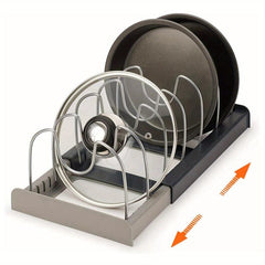Expandable Pot And Pan Organizers Rack For Cabinet Kitchen Cabinet Organizer