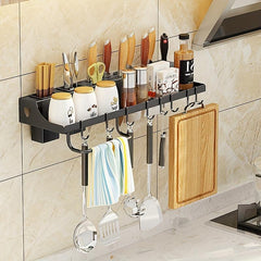 Punch Kitchen Storage Rack Wall-mounted Seasoning & Tableware Shelf