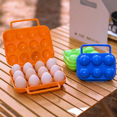 6 Eggs Container Holder Egg Storage Box with Handle - Outdoor Portable Camping
