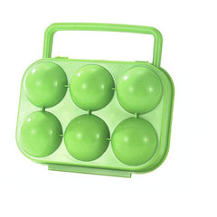 6 Eggs Container Holder Egg Storage Box with Handle - Outdoor Portable Camping