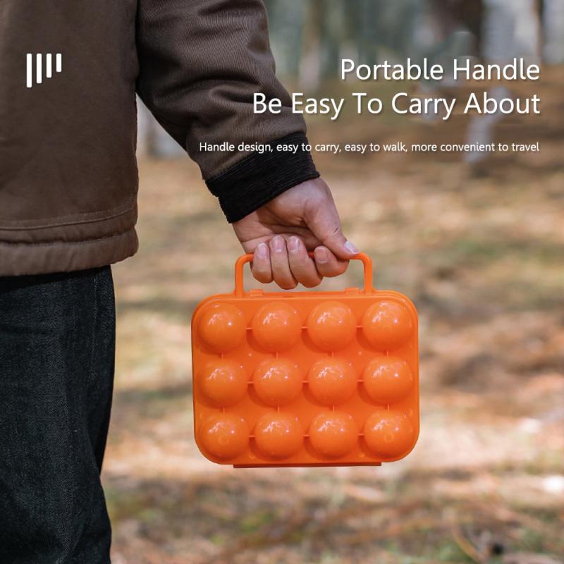 6 Eggs Container Holder Egg Storage Box with Handle - Outdoor Portable Camping