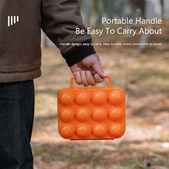 6 Eggs Container Holder Egg Storage Box with Handle - Outdoor Portable Camping