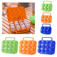 6 Eggs Container Holder Egg Storage Box with Handle - Outdoor Portable Camping