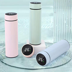 500ml Stainless Steel Water Bottle with Temperature Display and Cup