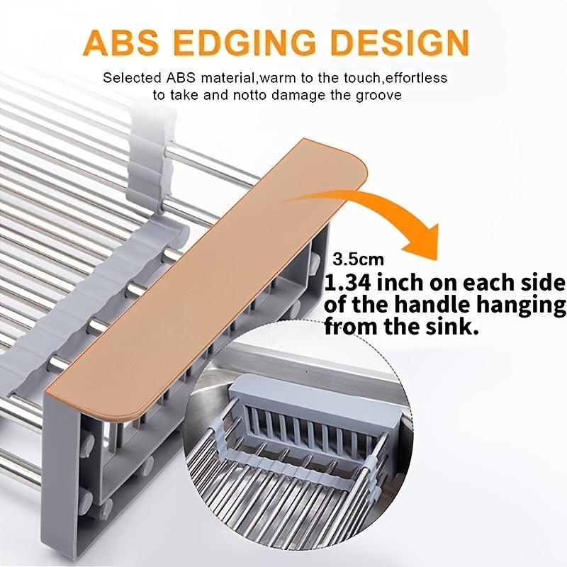 Telescopic Kitchen Sink Drain Basket Drying Rack for Tableware Fruit Vegetable