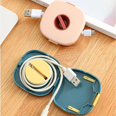 Rotatable Cable Storage Box Winder for Mobile Phones