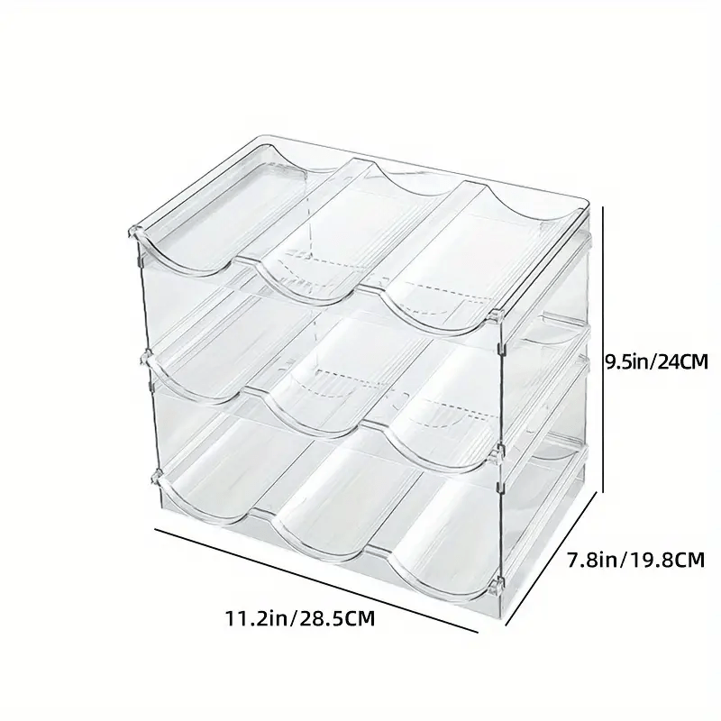 Water Bottle Organizer for Cabinet, Stackable Holder