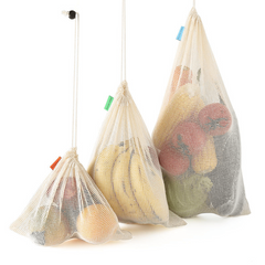 Reusable Mesh Vegetable Bags for Produce Storage and Gifting