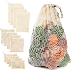 Reusable Mesh Vegetable Bags for Produce Storage and Gifting