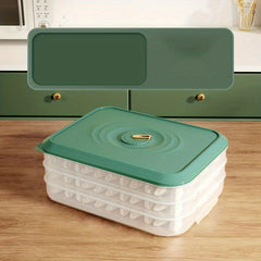 3-4 Tier Dumpling Box Sealed Fresh-keeping Large Capacity