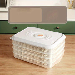 3-4 Tier Dumpling Box Sealed Fresh-keeping Large Capacity