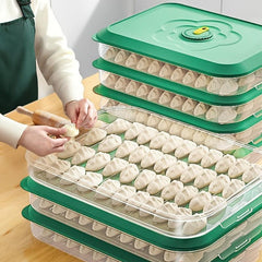 3-4 Tier Dumpling Box Sealed Fresh-keeping Large Capacity