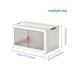 Folding Storage Bin Large Capacity Double Door Sundries Storage Box