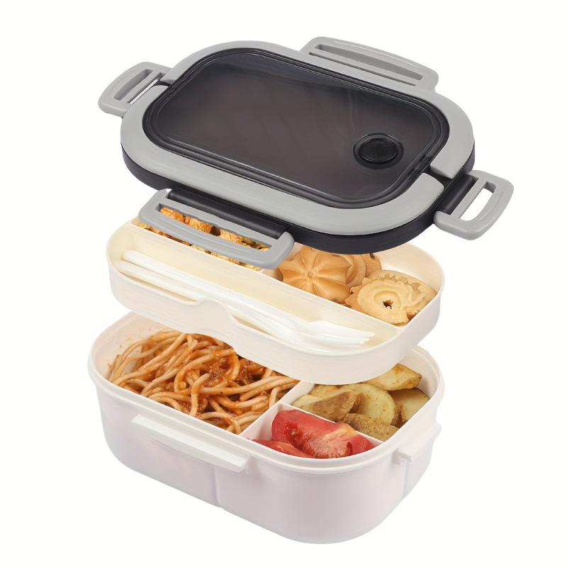 Eco Friendly Square Lunch Box Microwave Safe Divided Bento Box Leakproof