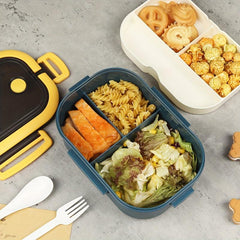 Eco Friendly Square Lunch Box Microwave Safe Divided Bento Box Leakproof