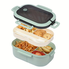Eco Friendly Square Lunch Box Microwave Safe Divided Bento Box Leakproof