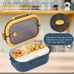 Eco Friendly Square Lunch Box Microwave Safe Divided Bento Box Leakproof