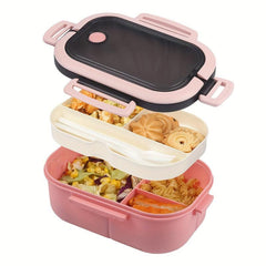 Eco Friendly Square Lunch Box Microwave Safe Divided Bento Box Leakproof