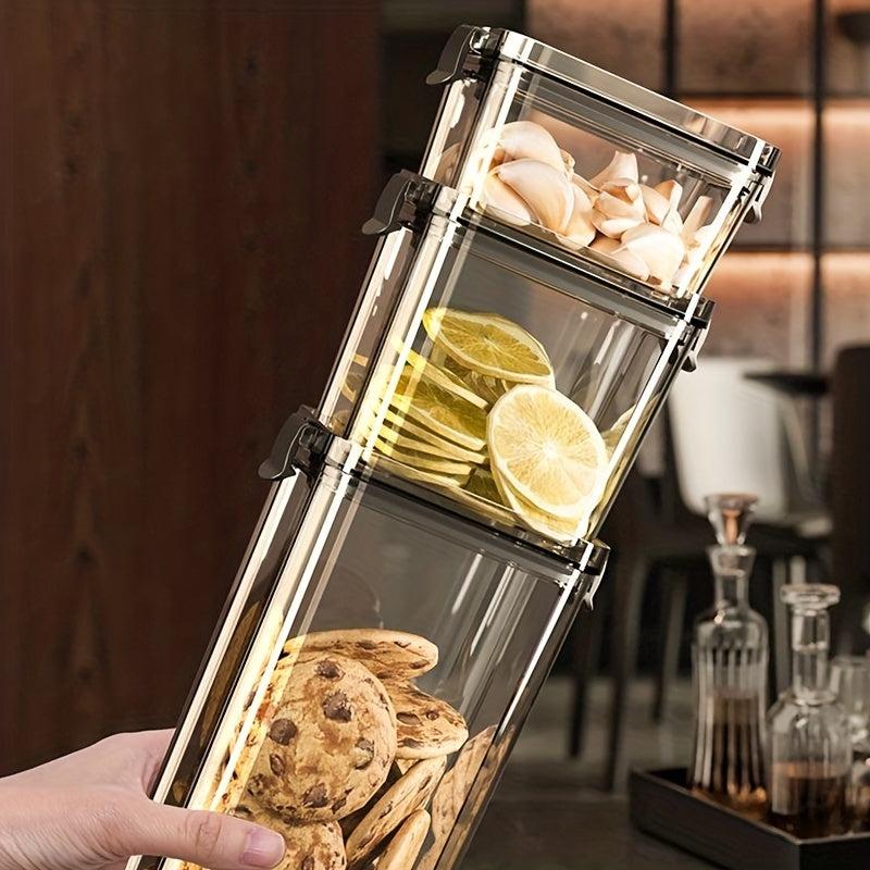 1Pc Transparent Food Storage Containers, Fresh & Secure