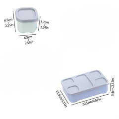 1pc Bento Lunch Box 6 Compartment Meal Prep Containers Durable Reusable Food Sto