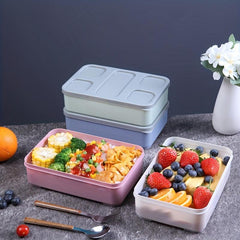 1pc Bento Lunch Box 6 Compartment Meal Prep Containers Durable Reusable Food Sto