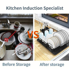Kitchen Countertop Drain Bowl Holder Fork Dish Cup Storage Rack