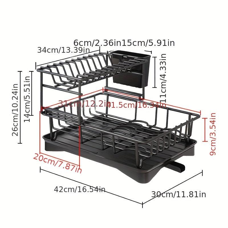 Kitchen Countertop Drain Bowl Holder Fork Dish Cup Storage Rack