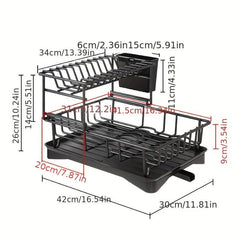 Kitchen Countertop Drain Bowl Holder Fork Dish Cup Storage Rack