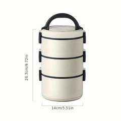 Stainless Steel Insulated Bento Box 3 Layers Leakproof Lunch Box
